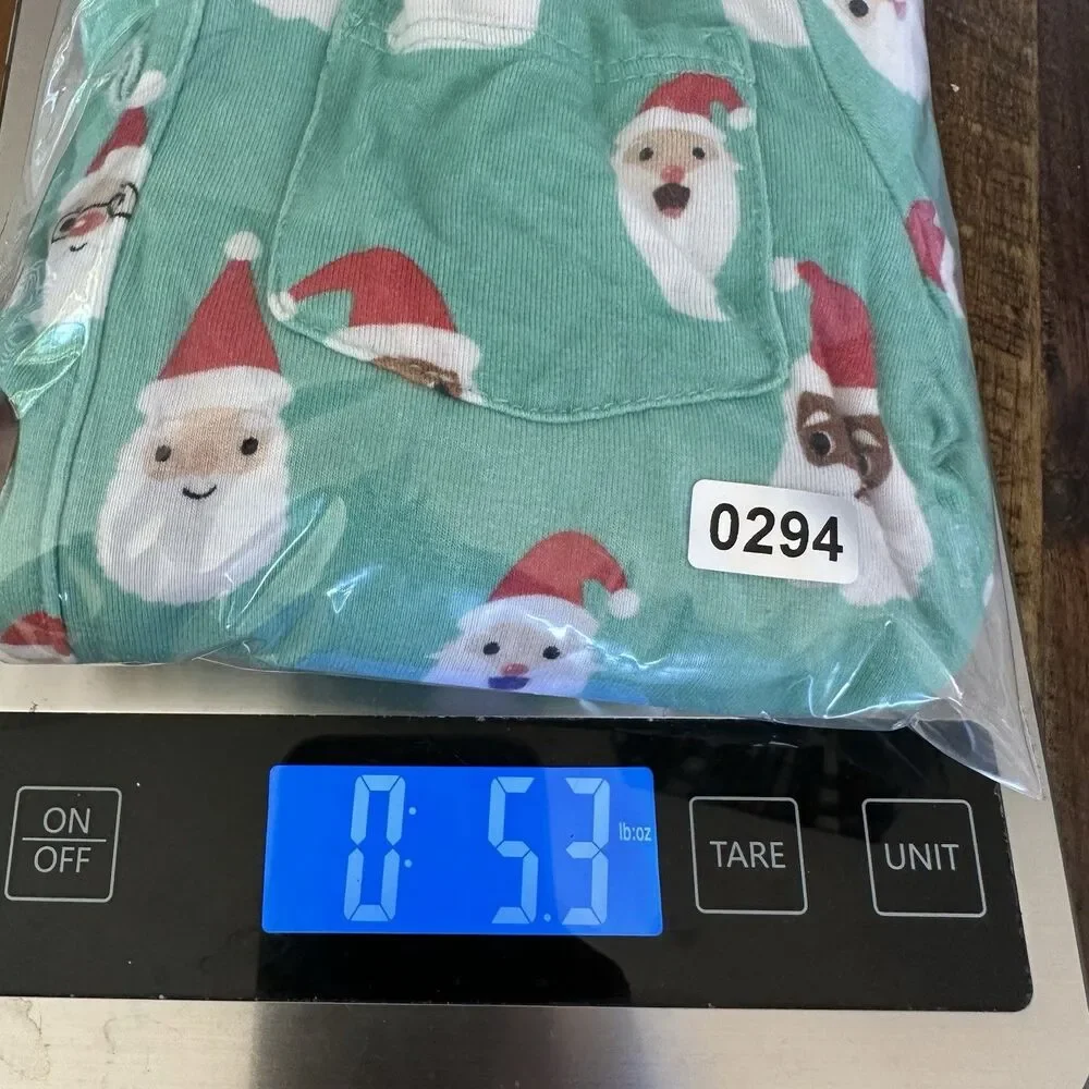 Posh Peanut Size 9-12 Months Santa Medley Long Sleeve Collared Romper Christmas